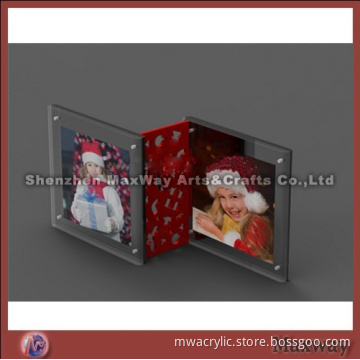 Transparent Two Pictures Combined Acrylic Photo/Picture Frame